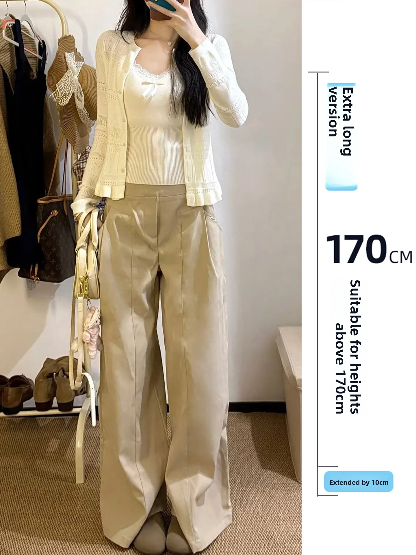 Женские повседневные брюки цвета хаки с широкими штанинами, с высокой талией, свободного кроя, в пол, с эффектом стройности, осенняя мода
Женские повседневные брюки цвета хаки с широкими штанинами, с высокой талией, свободного кроя, в пол, с эффектом стройности, осенняя мода