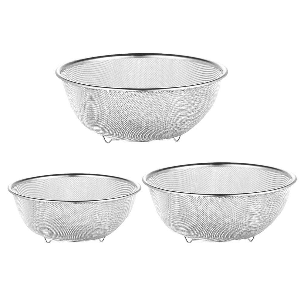 Strainer Stainless Steel Drain Basket Household Strainers Food Juice Filter Colander Silver Fruit Bowl
Strainer Stainless Steel Drain Basket Household Strainers Food Juice Filter Colander Silver Fruit Bowl