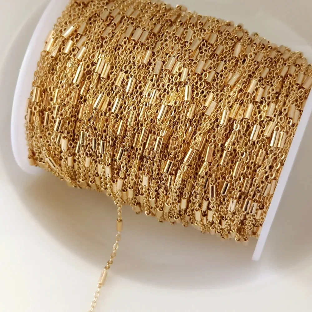 14K Gold-plated Flat 0-chain Tube Separator Chain Bracelet Necklace DIY Jewelry Accessory Material
14K Gold-plated Flat 0-chain Tube Separator Chain Bracelet Necklace DIY Jewelry Accessory Material
