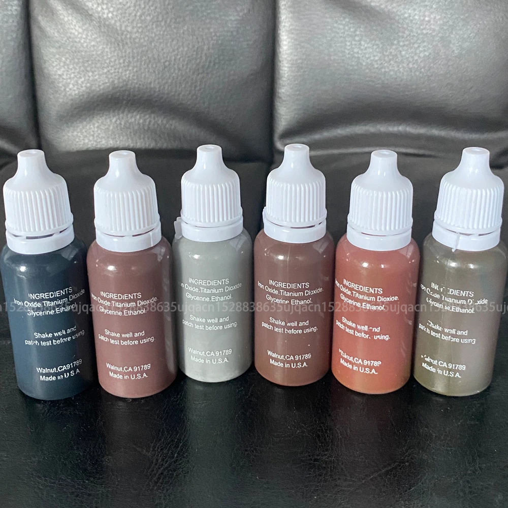 6 Bottle Permanent Makeup Micro Pigments Set Brown Mixed Tattoo Ink Pigments 15ml Kit for Eyebrow Lip Tattoo Makeup
6 Bottle Permanent Makeup Micro Pigments Set Brown Mixed Tattoo Ink Pigments 15ml Kit for Eyebrow Lip Tattoo Makeup