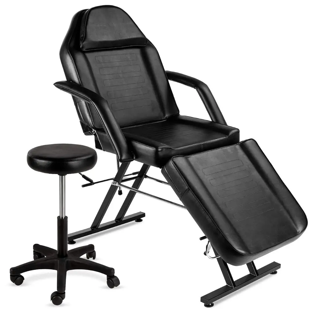 3-Section Adjustable Massage Bed with Spa Features, Tattoo Chair, and Removable Facial Cradle - Black
3-Section Adjustable Massage Bed with Spa Features, Tattoo Chair, and Removable Facial Cradle - Black