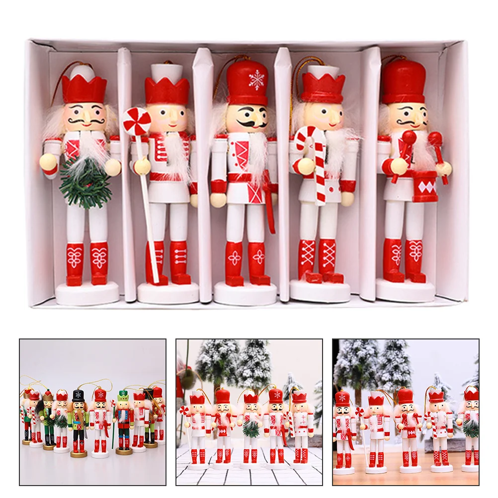 5Pcs Christmas Nutcrackers Wooden Decorations for Home Holiday Party Table Bookshelf Display Festive Gift for Family Friends
5Pcs Christmas Nutcrackers Wooden Decorations for Home Holiday Party Table Bookshelf Display Festive Gift for Family Friends