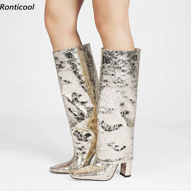 Ronticool 2021 Women Winter Knee Boots Block Heels Square Toe Pretty Gold Silver Night Club Cosplay Unisex Shoes US Size 5-15
Ronticool 2021 Women Winter Knee Boots Block Heels Square Toe Pretty Gold Silver Night Club Cosplay Unisex Shoes US Size 5-15
