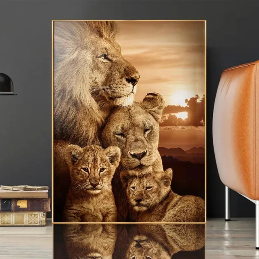 Full Square Round drill Modern Animal Art Lion Family Diamond Embroidery 5D DIY diamond Painting Cross Stitch Rhinestone Mosaic
Full Square Round drill Modern Animal Art Lion Family Diamond Embroidery 5D DIY diamond Painting Cross Stitch Rhinestone Mosaic