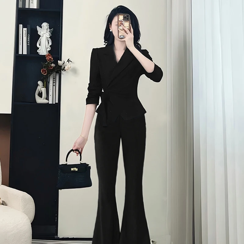 Slimming Fashionable Elegant Goddess Two-Piece Set Long Pants round Neck Long Sleeve Polyester Autumn Wear for Women
Slimming Fashionable Elegant Goddess Two-Piece Set Long Pants round Neck Long Sleeve Polyester Autumn Wear for Women