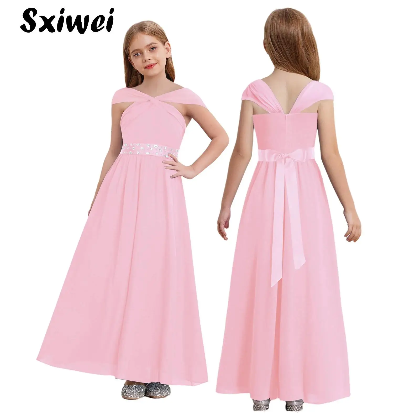 Teen Girls Flower Girl Princess Dress Shiny Wedding Bridesmaid and Birthday Party Formal Dresses Elegant Sleeveless Chiffon Gown
Teen Girls Flower Girl Princess Dress Shiny Wedding Bridesmaid and Birthday Party Formal Dresses Elegant Sleeveless Chiffon Gown
