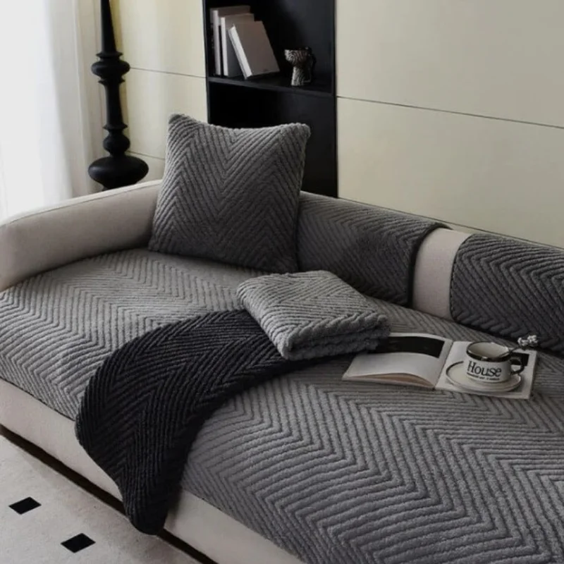 Velvet Striped Sofa Cushion Thickened Winter Couch Cover Wear-Resistant Waterproof Cat-Scratch-Proof Non-Slip Couch Cushion
Velvet Striped Sofa Cushion Thickened Winter Couch Cover Wear-Resistant Waterproof Cat-Scratch-Proof Non-Slip Couch Cushion