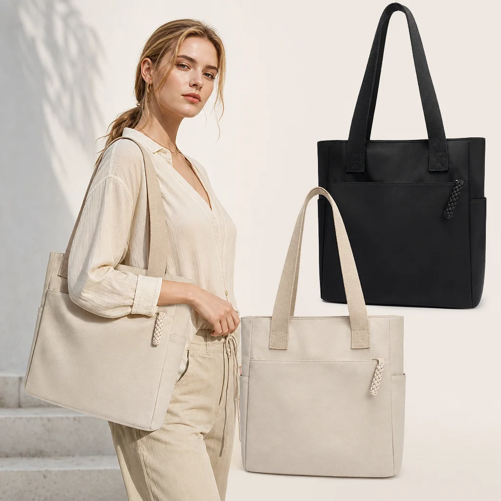 Canvas Tote Bag with Zipper and Front Pocket Large Capacity Shoulder Handbag Casual Eco-Friendly Shopping Crossbody for Women
Canvas Tote Bag with Zipper and Front Pocket Large Capacity Shoulder Handbag Casual Eco-Friendly Shopping Crossbody for Women
