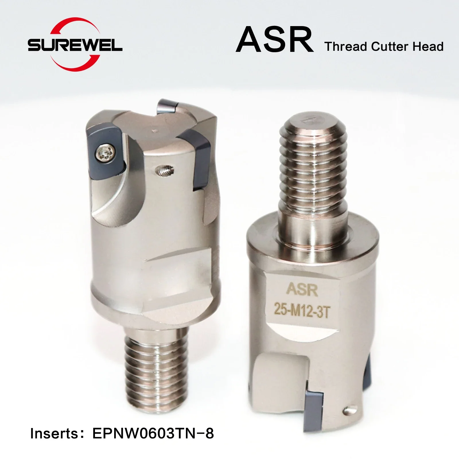 ASR Modular Type Milling cutter Thread Locking Type Cutter Head tungsten steel seismic resistant milling For Insert EPNW0603TN-8
ASR Modular Type Milling cutter Thread Locking Type Cutter Head tungsten steel seismic resistant milling For Insert EPNW0603TN-8