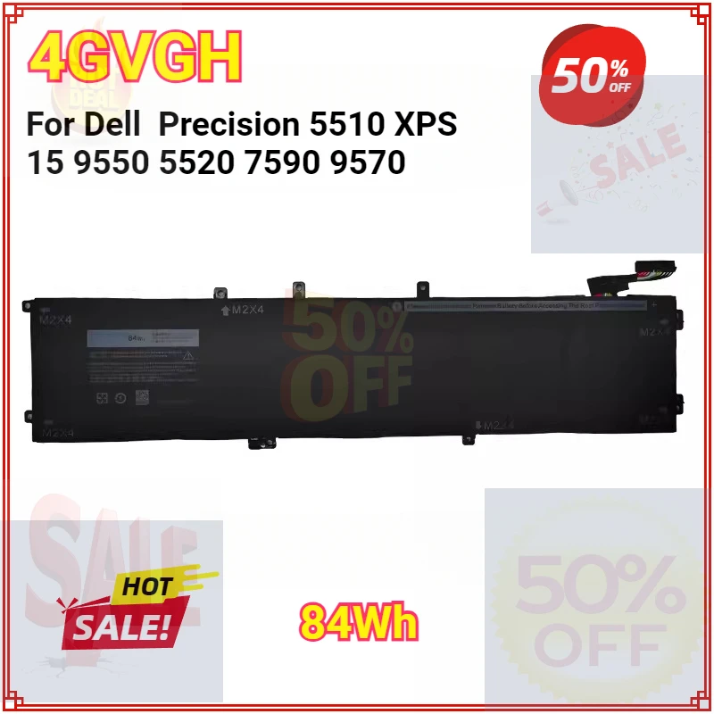 Новая батарея 4GVGH 1P6KD для ноутбуков Dell XPS 15 9550 и Precision 5510 Series, аксессуары для ноутбуков, 11.4V 84Wh
Новая батарея 4GVGH 1P6KD для ноутбуков Dell XPS 15 9550 и Precision 5510 Series, аксессуары для ноутбуков, 11.4V 84Wh