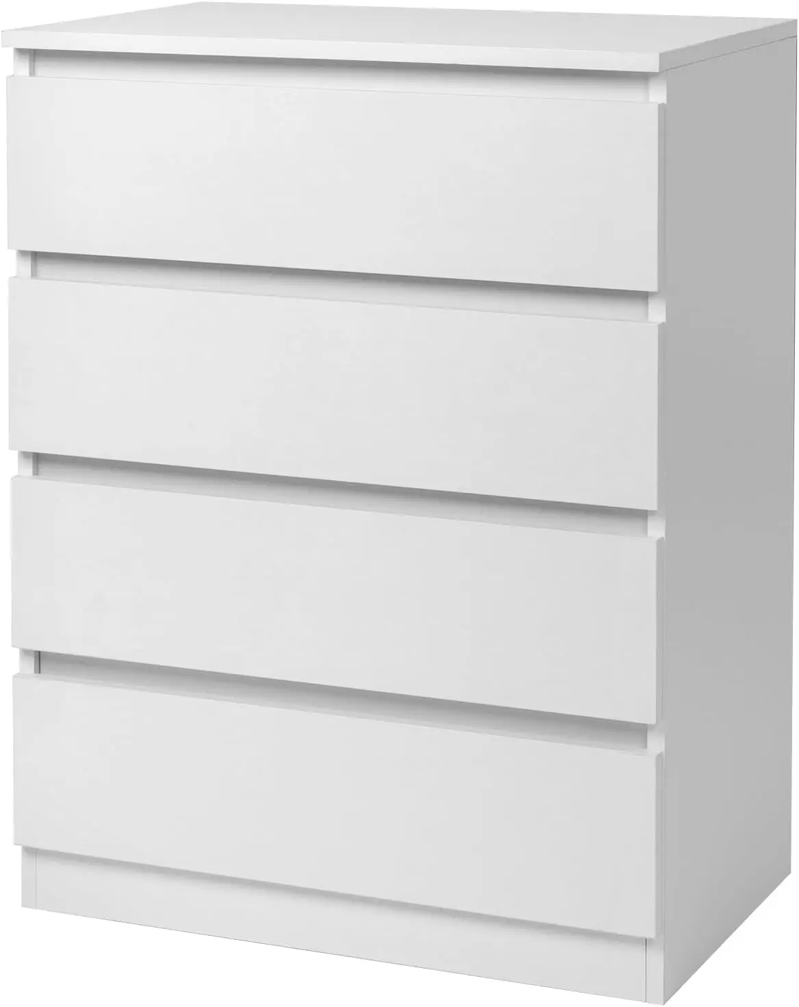 White 4 Drawer Dresser - Modern Chest of Drawers for Bedroom, Small Wood Dressers with Storage, Cut-Out Handles,
White 4 Drawer Dresser - Modern Chest of Drawers for Bedroom, Small Wood Dressers with Storage, Cut-Out Handles,