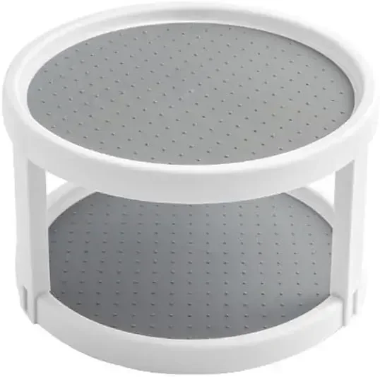 2 Tier Non Skid Spice Rack Turntable, 10 Inch Spinning Organizer, Non Skid Lazy Susan Turntable, 360° Rotating Seasoning Organizer for Kitchen, Pantry Cabinet, Refrigerator, Bathroom, Gray & White
2 Tier Non Skid Spice Rack Turntable, 10 Inch Spinning Organizer, Non Skid Lazy Susan Turntable, 360° Rotating Seasoning Organizer for Kitchen, Pantry Cabinet, Refrigerator, Bathroom, Gray & White