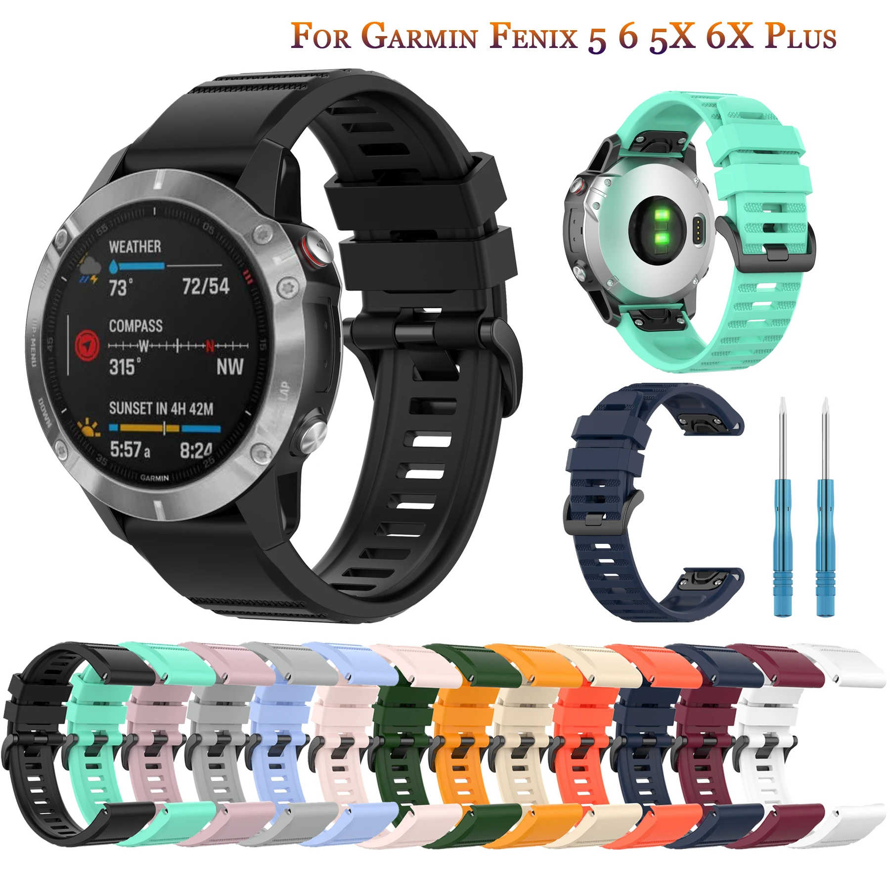 26 22MM Soft Silicone Quick Release Watchband Strap for Garmin Fenix 6X 6 Pro smartwatch Easyfit Wrist Band Strap Fenix 5X 5 3Hr
26 22MM Soft Silicone Quick Release Watchband Strap for Garmin Fenix 6X 6 Pro smartwatch Easyfit Wrist Band Strap Fenix 5X 5 3Hr