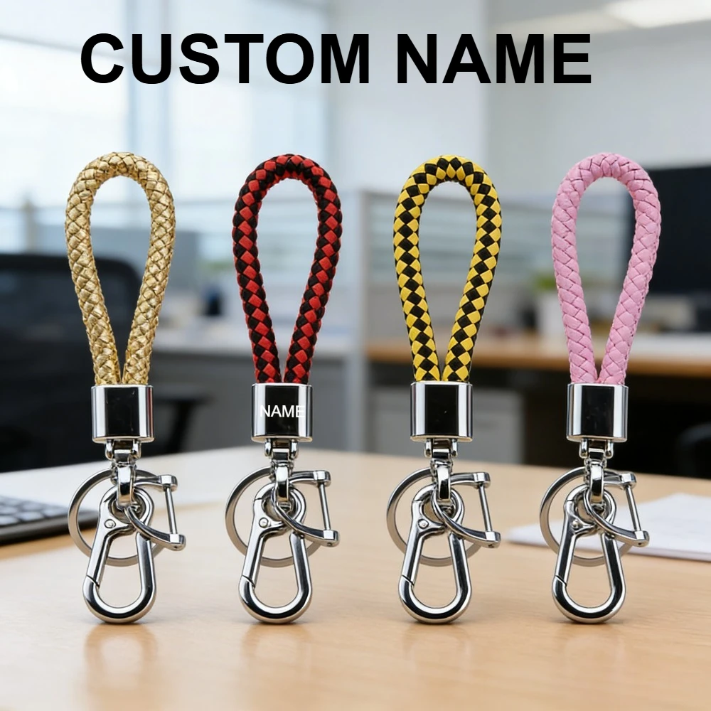 Custom Logo Name Keyring Metal Color Alloy Car Moto Upscale Key Chain Ring Creative Idea Leather Weave Keychain Lovers Gift
Custom Logo Name Keyring Metal Color Alloy Car Moto Upscale Key Chain Ring Creative Idea Leather Weave Keychain Lovers Gift
