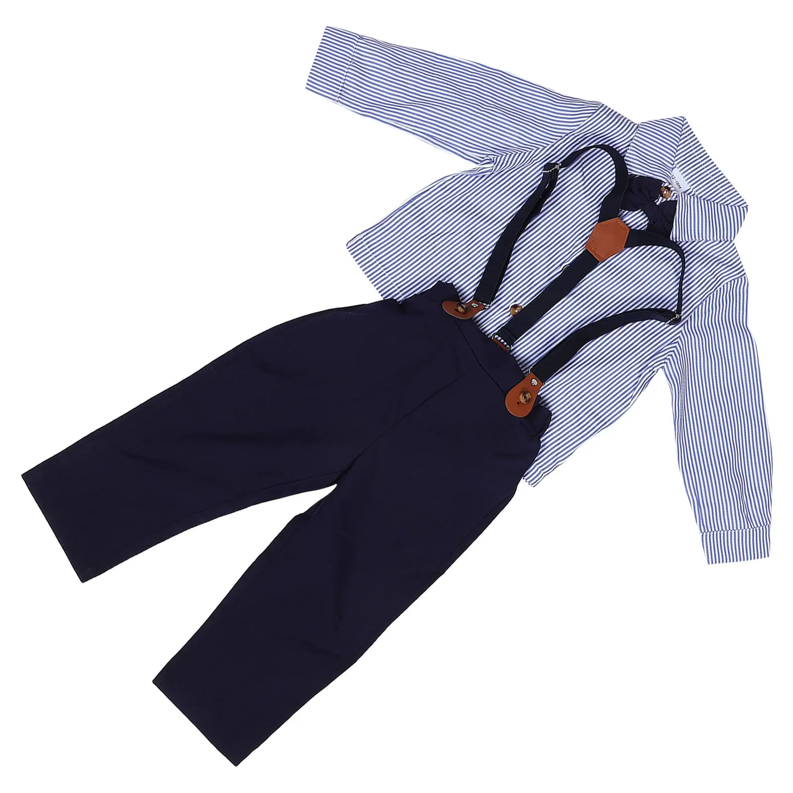 1Set Boys Overalls Outfit Toddler Gentleman Style Long Sleeve Shirt Spring Fall Formal Baby Boy Clothes Cute Bow Tie Suit
1Set Boys Overalls Outfit Toddler Gentleman Style Long Sleeve Shirt Spring Fall Formal Baby Boy Clothes Cute Bow Tie Suit