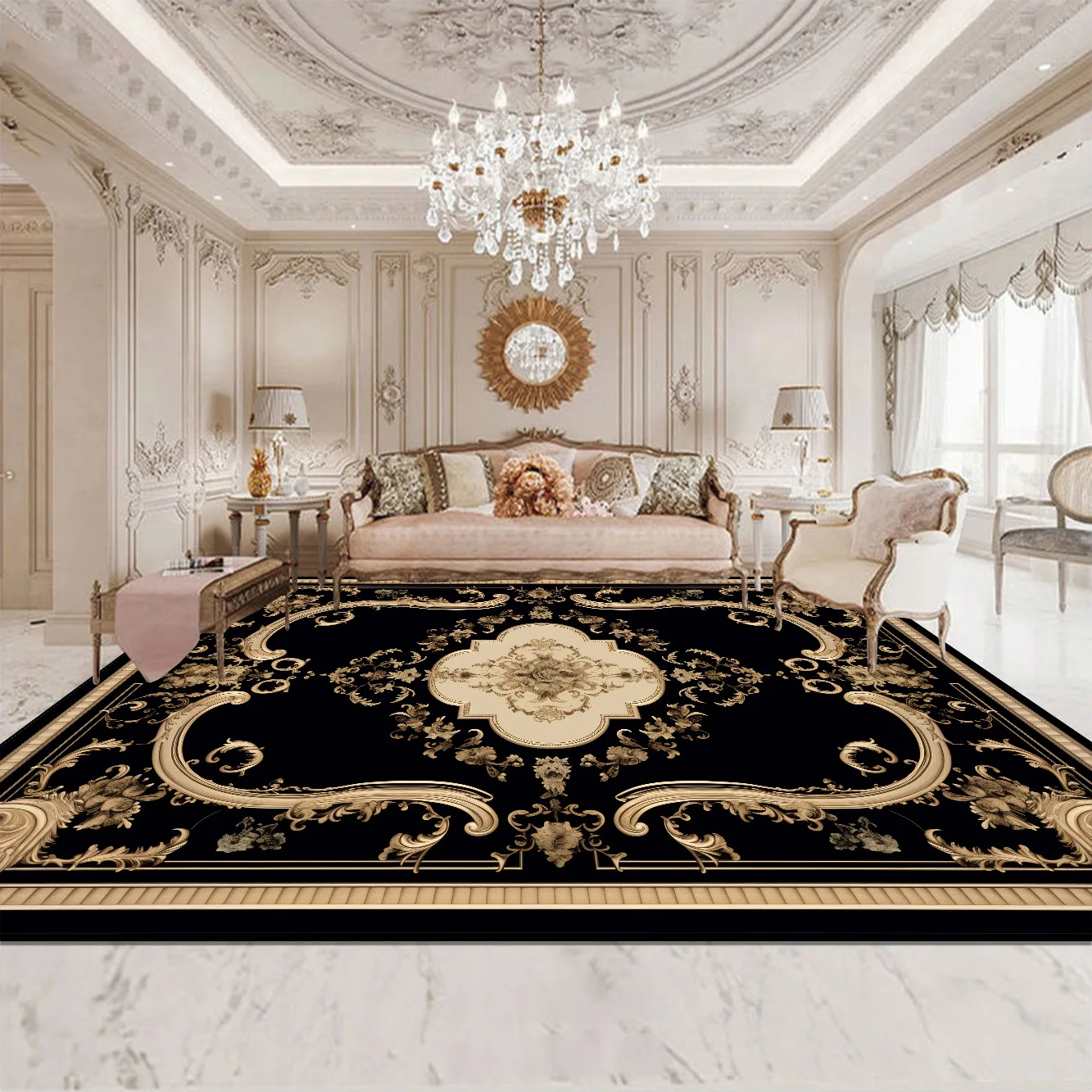 Large Area Black Persia Carpet for Living Room Decoration Home Sofa Table Area Rug Bedroom Cloakroom Floor Mat Non-slip Washable
Large Area Black Persia Carpet for Living Room Decoration Home Sofa Table Area Rug Bedroom Cloakroom Floor Mat Non-slip Washable