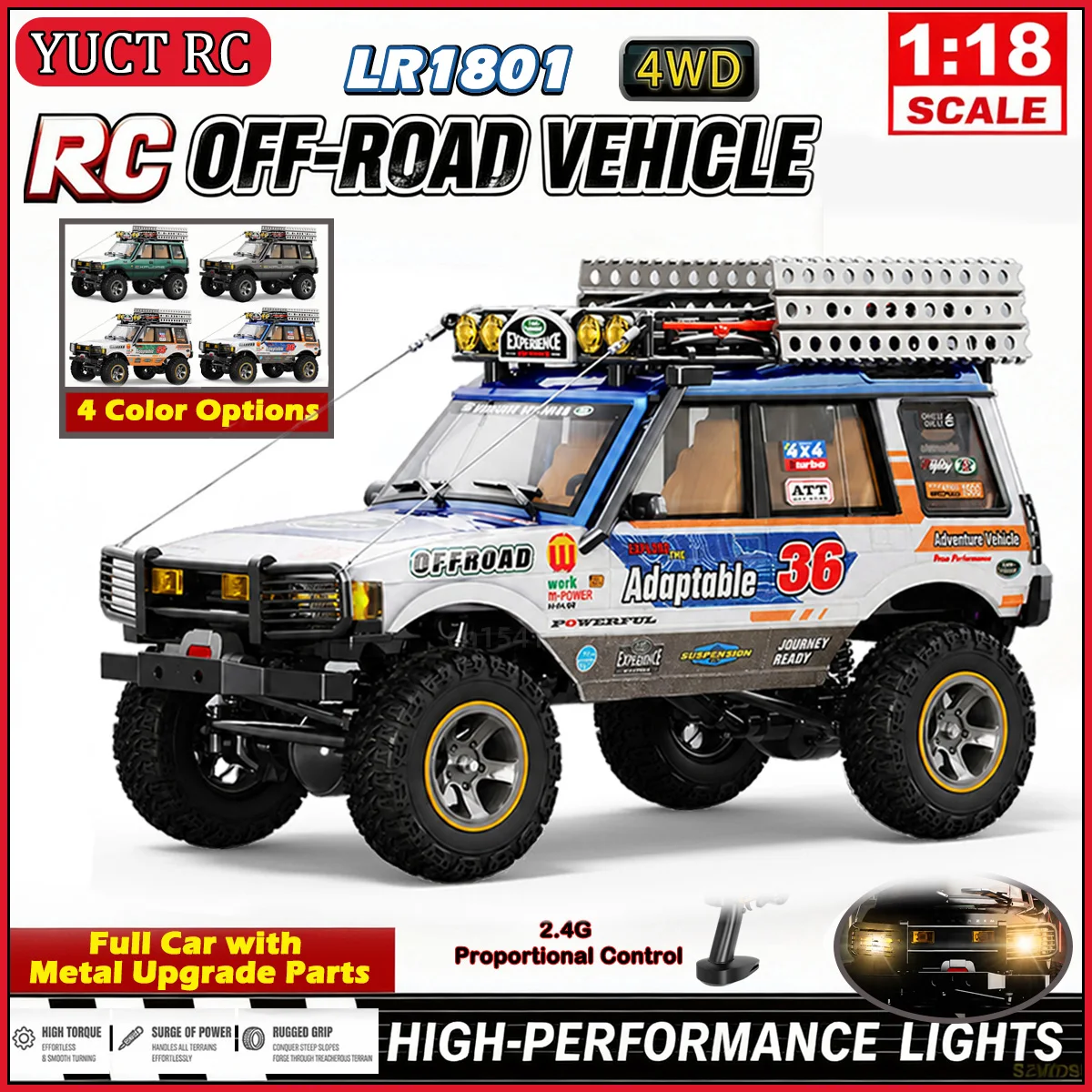 JXC LR1801 1:18 4WD RC Off-Road Car 2.4G Full Proportional Remote Control Climbing Vehicle Simulation Model Toy Gift for Adults
JXC LR1801 1:18 4WD RC Off-Road Car 2.4G Full Proportional Remote Control Climbing Vehicle Simulation Model Toy Gift for Adults