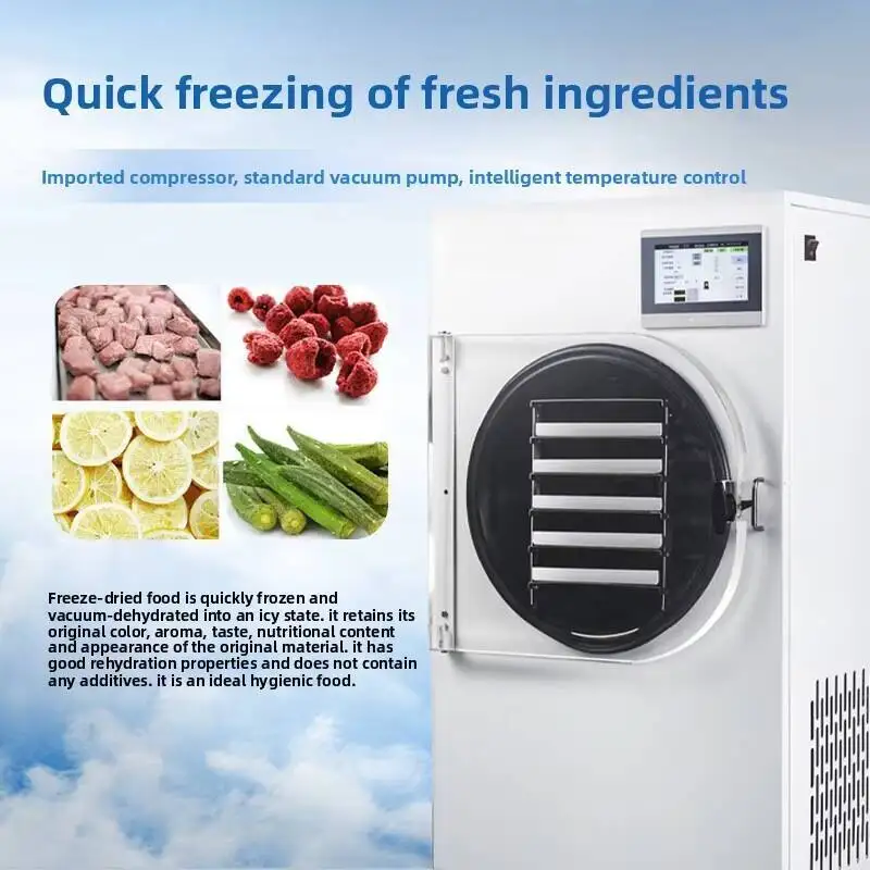 Small Food Desktop Laboratory Vacuum Freeze Dryer Fruit And Vegetable Household Intelligent
Small Food Desktop Laboratory Vacuum Freeze Dryer Fruit And Vegetable Household Intelligent