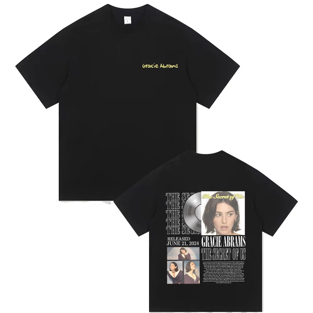 Gracie Abrams The Secret of Us T-shirt Unisex Vintage Casual Oversized T Shirts Summer Men Women Fashion Pop Music Short Sleeve
Gracie Abrams The Secret of Us T-shirt Unisex Vintage Casual Oversized T Shirts Summer Men Women Fashion Pop Music Short Sleeve