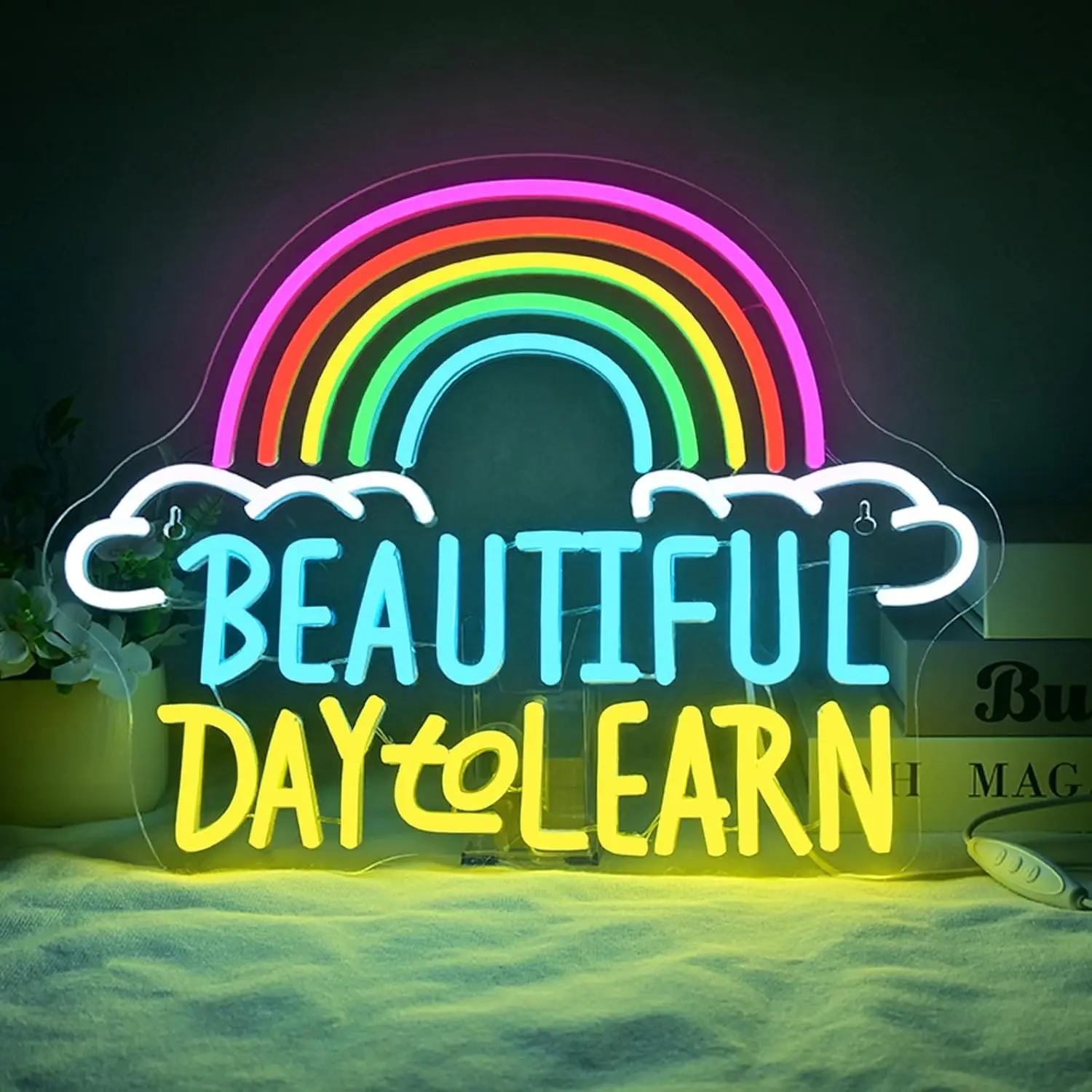 Beautiful Day To Learn Neon Sign LED Lights Rainbow Colorful Wall Decor Sign Study Room Decoration For Bedroom Library Read Club
Beautiful Day To Learn Neon Sign LED Lights Rainbow Colorful Wall Decor Sign Study Room Decoration For Bedroom Library Read Club