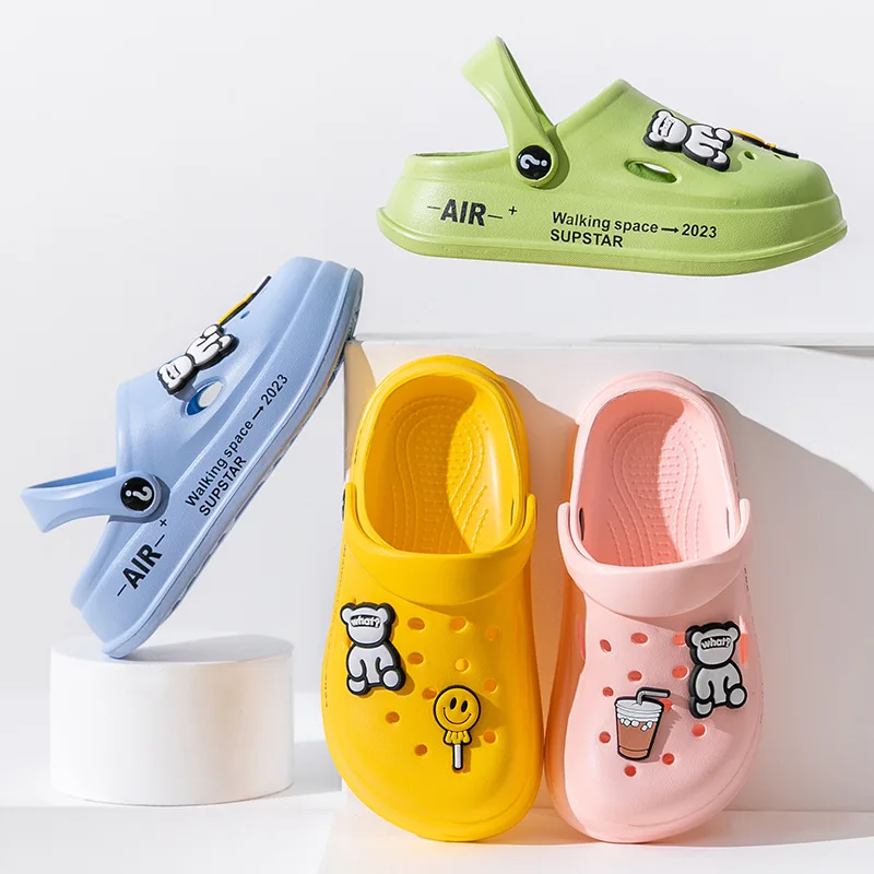 Модные детские тапочки, милые тапочки с героями мультфильмов для девочек и мальчиков, нескользящая повседневная обувь, детская обувь на мягкой подошве, домашние уличные детские сандалии, летние
Модные детские тапочки, милые тапочки с героями мультфильмов для девочек и мальчиков, нескользящая повседневная обувь, детская обувь на мягкой подошве, домашние уличные детские сандалии, летние