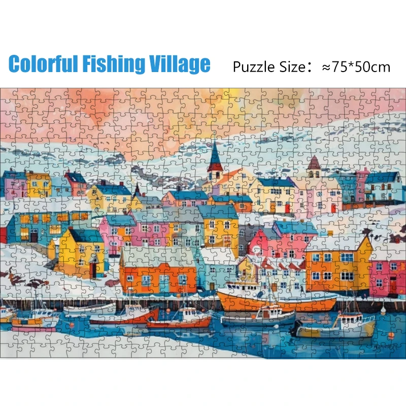 Cardboard Adult Jigsaw Puzzle 1000 Pieces Puzzle Toys Colorful Fishing Village Puzzle Decorative Painting
Cardboard Adult Jigsaw Puzzle 1000 Pieces Puzzle Toys Colorful Fishing Village Puzzle Decorative Painting