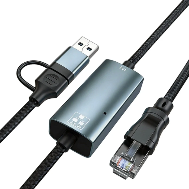 U55C Fast 2 5Gbps Ethernet Adapter With 180CM Cable For Stable Networking Access
U55C Fast 2 5Gbps Ethernet Adapter With 180CM Cable For Stable Networking Access
