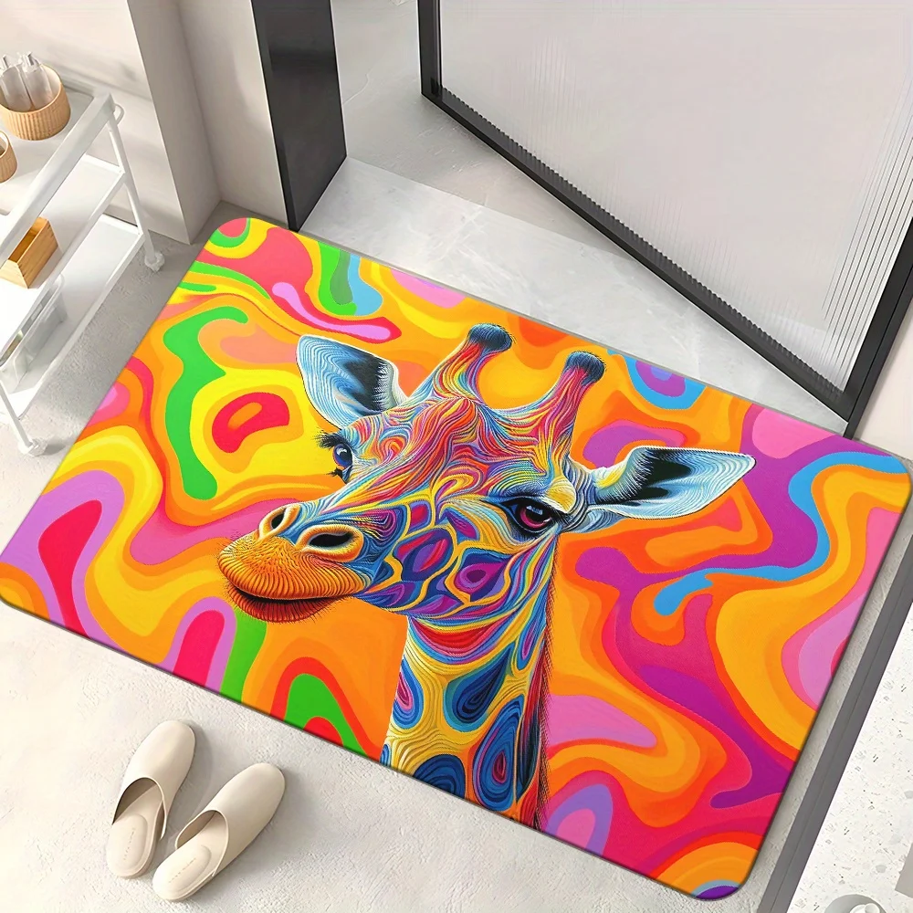 Colorful Giraffe Print Entryway Doormat Tropical Abstract Fun Mat for Hallway Decor Home Floor Mat Rug
Colorful Giraffe Print Entryway Doormat Tropical Abstract Fun Mat for Hallway Decor Home Floor Mat Rug