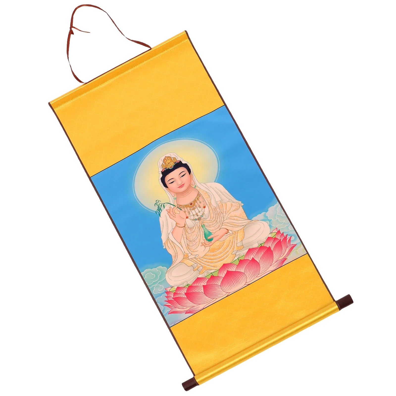 Guanyin Buddha Statue Painting 30x80cm Decorative Wall Home Worship Tapestry Bedroom Hangings Religious Artwork
Guanyin Buddha Statue Painting 30x80cm Decorative Wall Home Worship Tapestry Bedroom Hangings Religious Artwork