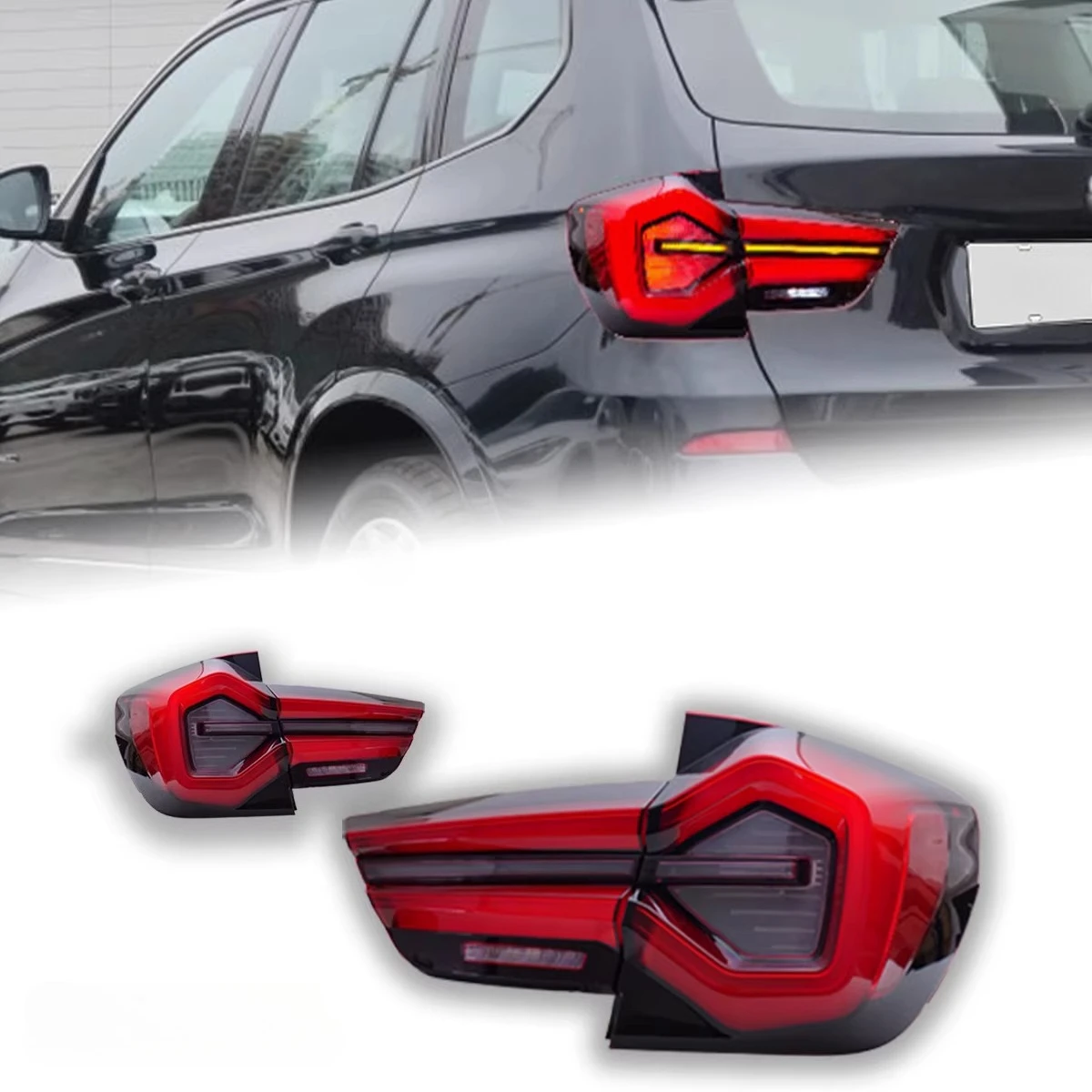For BMW X3 2011-2017 Tail Light Assembly F25 Modified LED Rear Tail Light Daytime Running Light Flowing Turn Signal Accessories
For BMW X3 2011-2017 Tail Light Assembly F25 Modified LED Rear Tail Light Daytime Running Light Flowing Turn Signal Accessories
