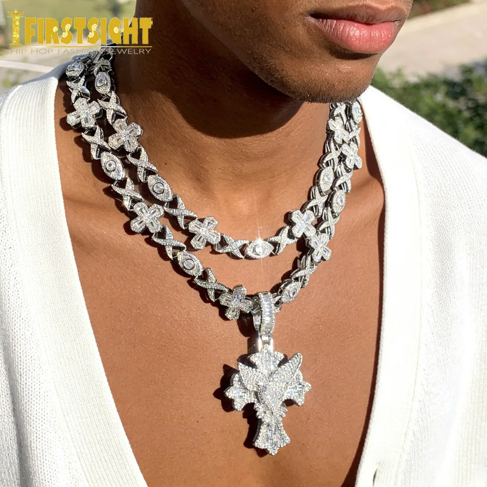 Новое ожерелье с кулоном в виде Мальтийского креста, глаза бесконечности и голубя мира, инкрустированное кубическим цирконием, для мужчин и женщин, серебристого цвета, в стиле хип-хоп
Новое ожерелье с кулоном в виде Мальтийского креста, глаза бесконечности и голубя мира, инкрустированное кубическим цирконием, для мужчин и женщин, серебристого цвета, в стиле хип-хоп