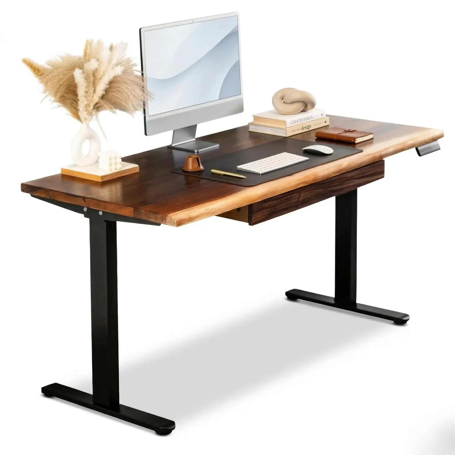 Walnut Standing Desk 48x27 Live Edge Solid Wood Adjustable Dual Motor Memory Home Office Table, Customized
Walnut Standing Desk 48x27 Live Edge Solid Wood Adjustable Dual Motor Memory Home Office Table, Customized