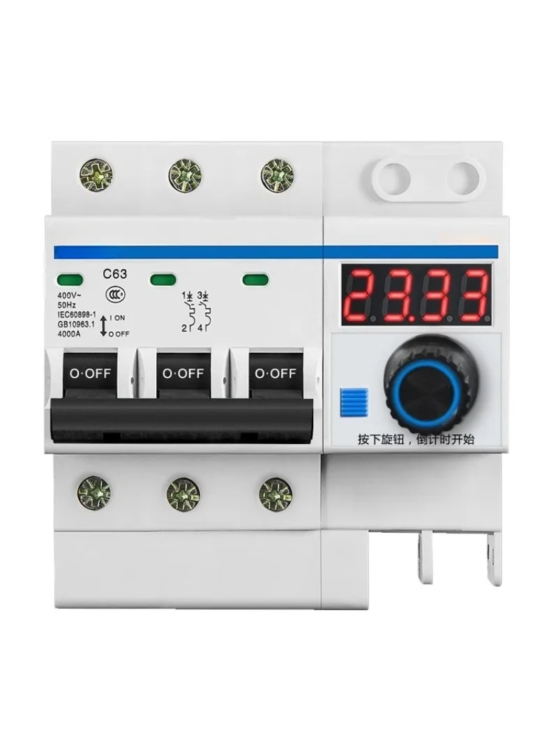 Three-phase Adjustable Timing Circuit Breaker High-power Water Pump Countdown Switch Controller Power-off Switch Master Gate 63A
Three-phase Adjustable Timing Circuit Breaker High-power Water Pump Countdown Switch Controller Power-off Switch Master Gate 63A