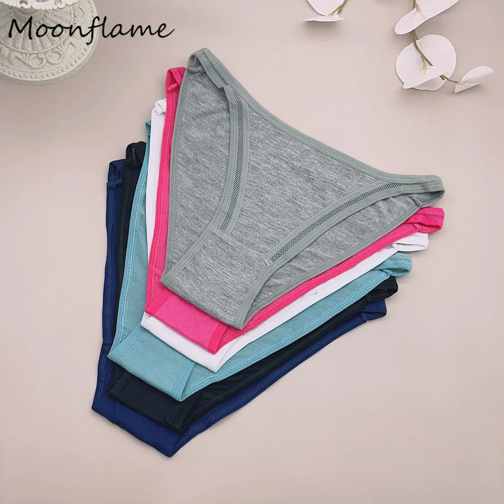 Moonflame 5PCS New Arrival Underwear Women Briefs Cotton Solid Color Ladies Underwear Low Rise Panties
Moonflame 5PCS New Arrival Underwear Women Briefs Cotton Solid Color Ladies Underwear Low Rise Panties