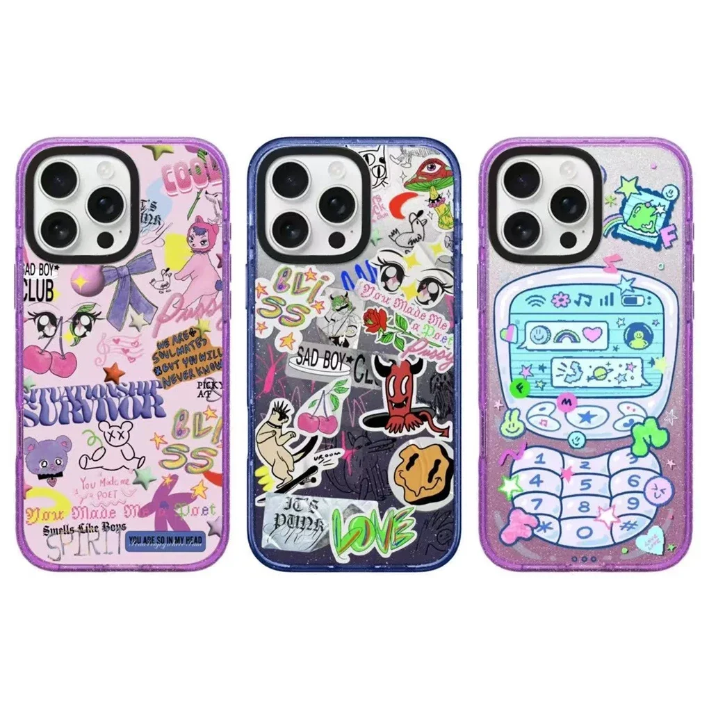 Cartoon Mobile Phone Blue Purple Star Transparent Border iPhone 14 15 16 Pro Max Protective Case, Fits iPhone 16 Pro Max
Cartoon Mobile Phone Blue Purple Star Transparent Border iPhone 14 15 16 Pro Max Protective Case, Fits iPhone 16 Pro Max