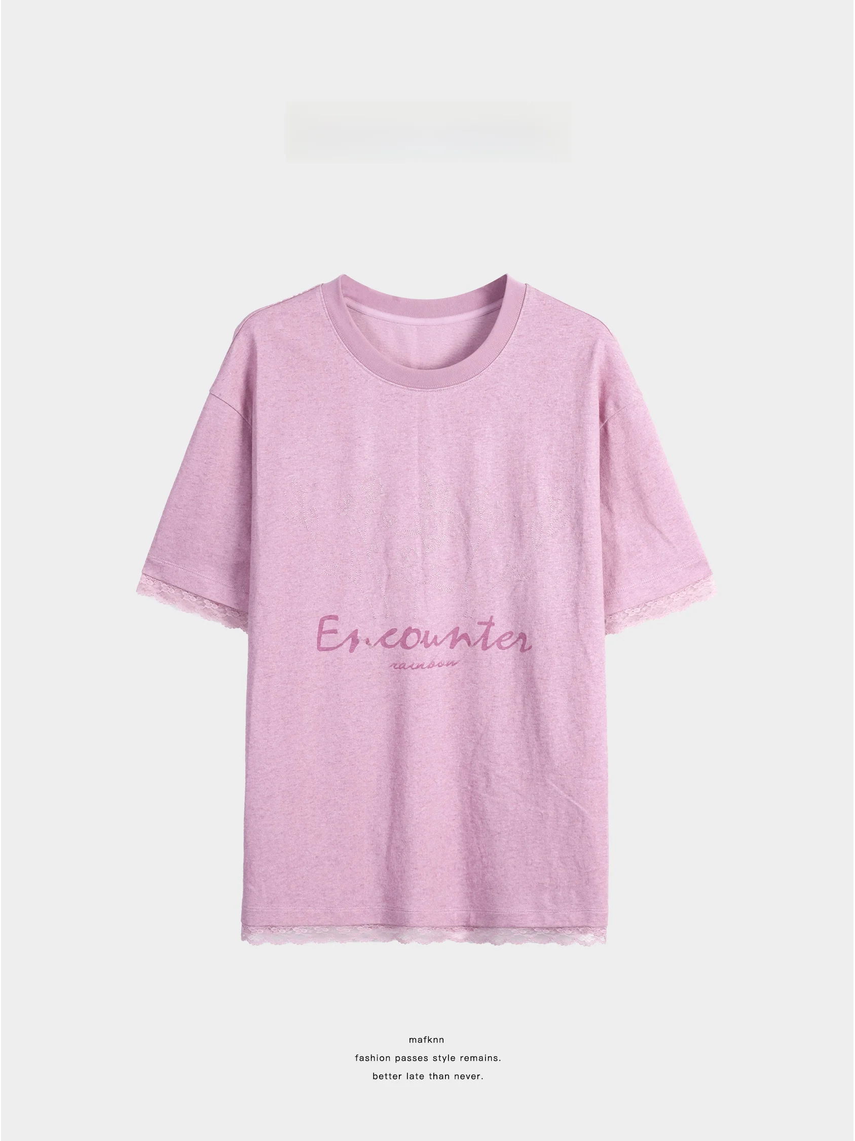 JiJi Private Label Shiny Thread Embroidered Sleeve Lace Trim Large Size Women's Letter T-Shirt Cotton Casual round Neck
JiJi Private Label Shiny Thread Embroidered Sleeve Lace Trim Large Size Women's Letter T-Shirt Cotton Casual round Neck