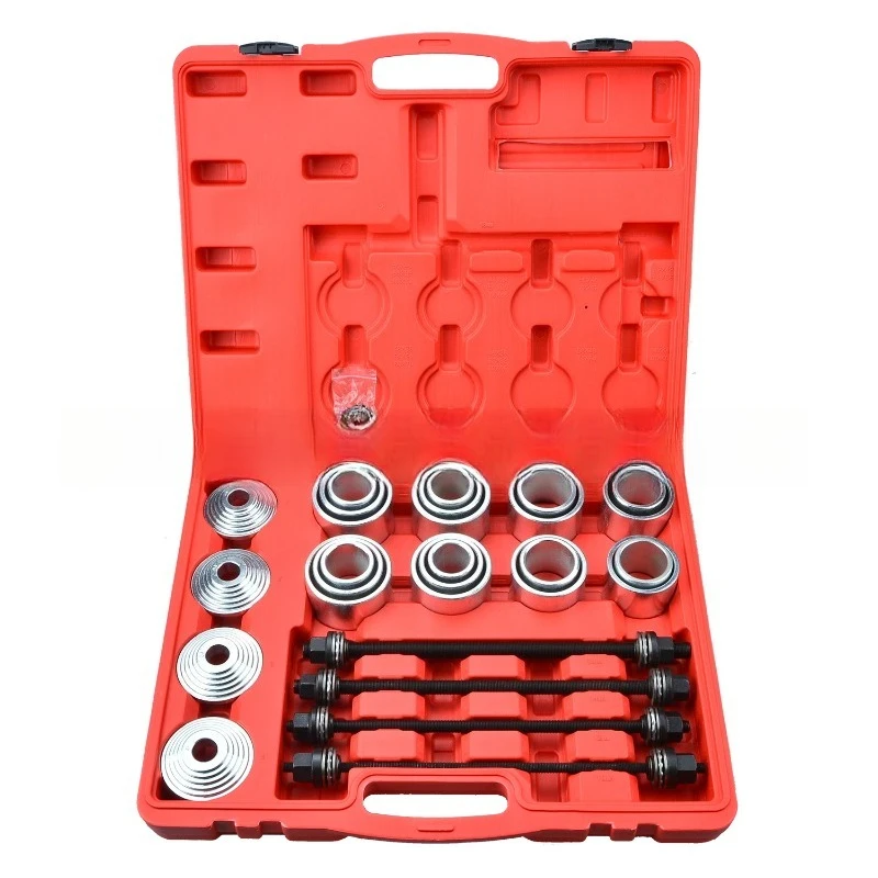28-Piece General Motors Bushing Disassembly and Assembly Tool Rear Axle Lower Swing Arm Bushing Disassembly and Assembly Tool
28-Piece General Motors Bushing Disassembly and Assembly Tool Rear Axle Lower Swing Arm Bushing Disassembly and Assembly Tool