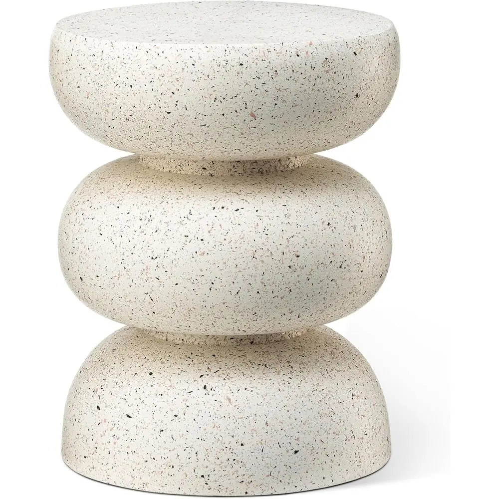 White 18 High Outdoor Side Table, Decorative Garden Stool, Terrazzo End Table, Heavy Duty Indoor Outdoor Planter Stand for Livin
White 18 High Outdoor Side Table, Decorative Garden Stool, Terrazzo End Table, Heavy Duty Indoor Outdoor Planter Stand for Livin