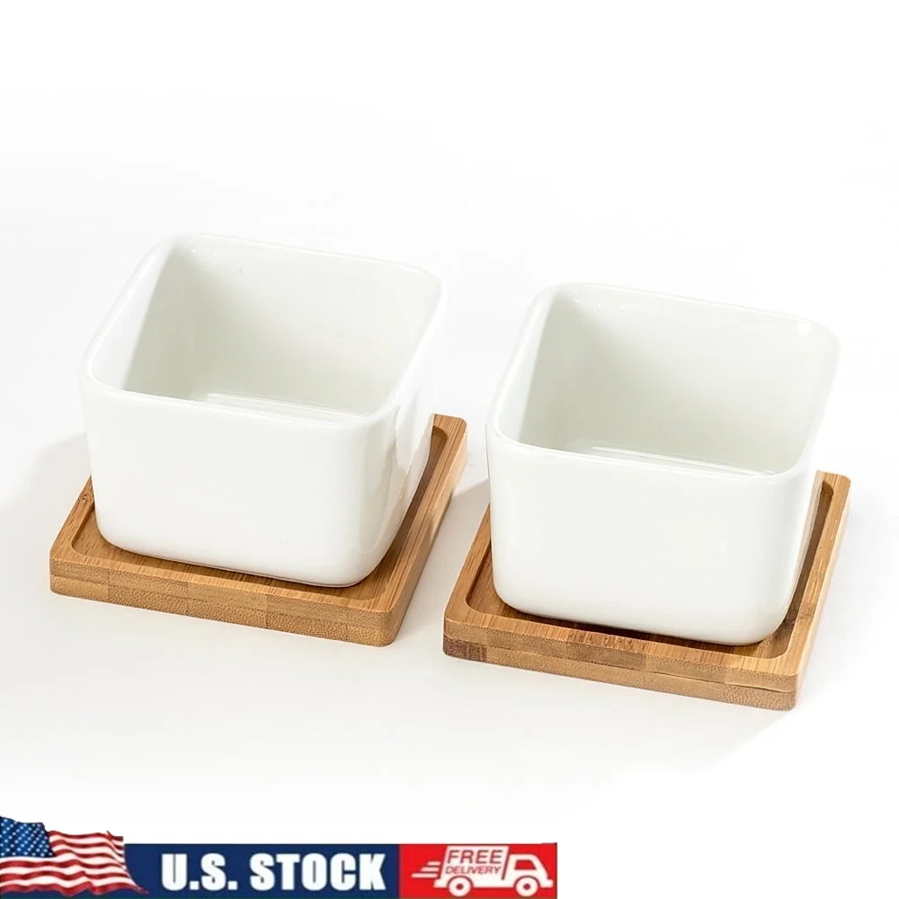 2 Pack White Square Ceramic Planters with Bamboo Trays Drainage Holes Perfect Succulents Indoor Garden Decor
2 Pack White Square Ceramic Planters with Bamboo Trays Drainage Holes Perfect Succulents Indoor Garden Decor
