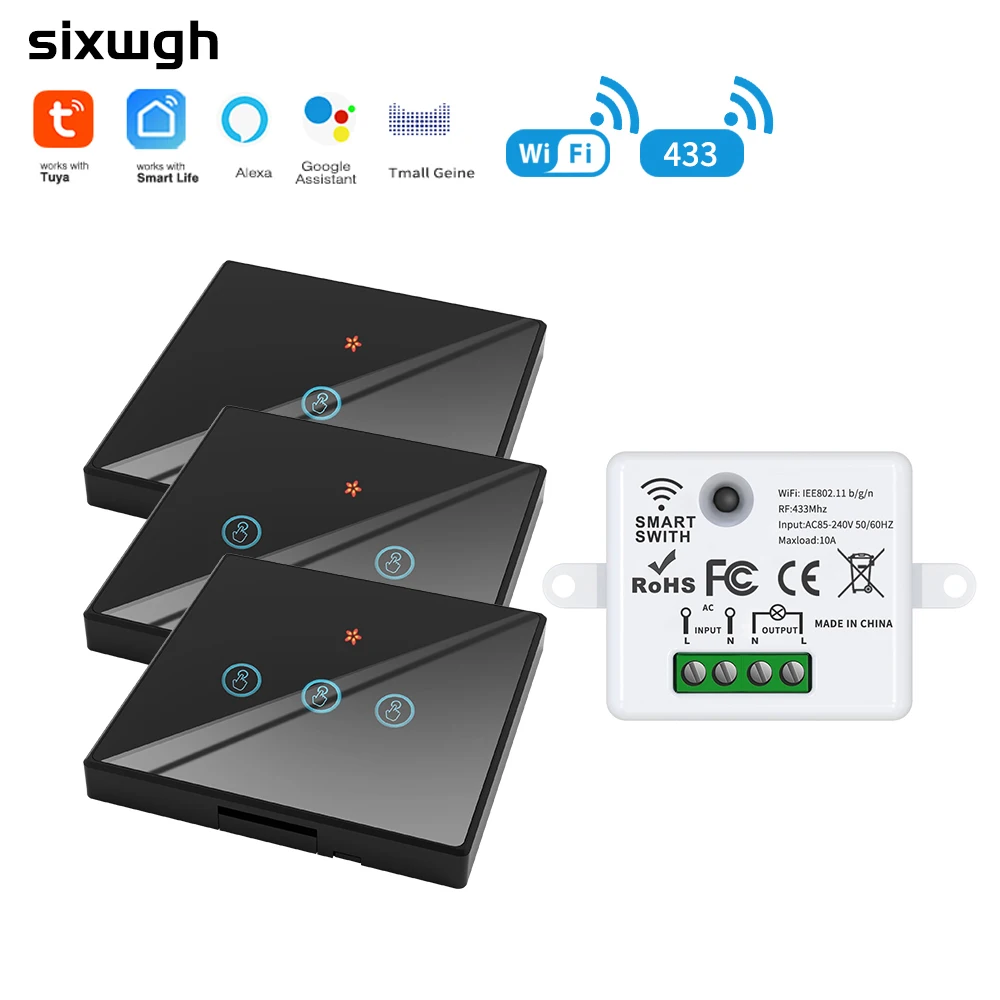 WiFi + RF433MHz Smart Switch Kit, App & Voice Control, Long Range Remote Control, Wireless Light Switch for Home
WiFi + RF433MHz Smart Switch Kit, App & Voice Control, Long Range Remote Control, Wireless Light Switch for Home