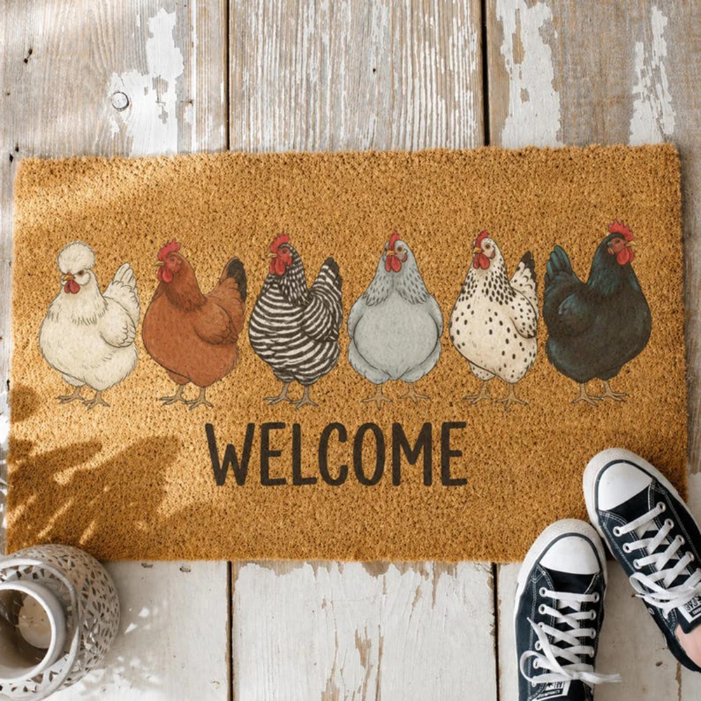 Cute Chicken Doormat Funny Farmhouse Welcome Carpet Custom Rustic Farm Animals Chicken Lover Gift Floor Entryway Coconut Rug
Cute Chicken Doormat Funny Farmhouse Welcome Carpet Custom Rustic Farm Animals Chicken Lover Gift Floor Entryway Coconut Rug