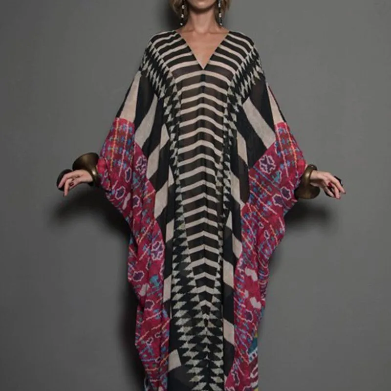 Middle East Print Loose Batwing Sve Beach Cover up Holiday Robe for Women Ele And Sli Swimming Accories
Middle East Print Loose Batwing Sve Beach Cover up Holiday Robe for Women Ele And Sli Swimming Accories