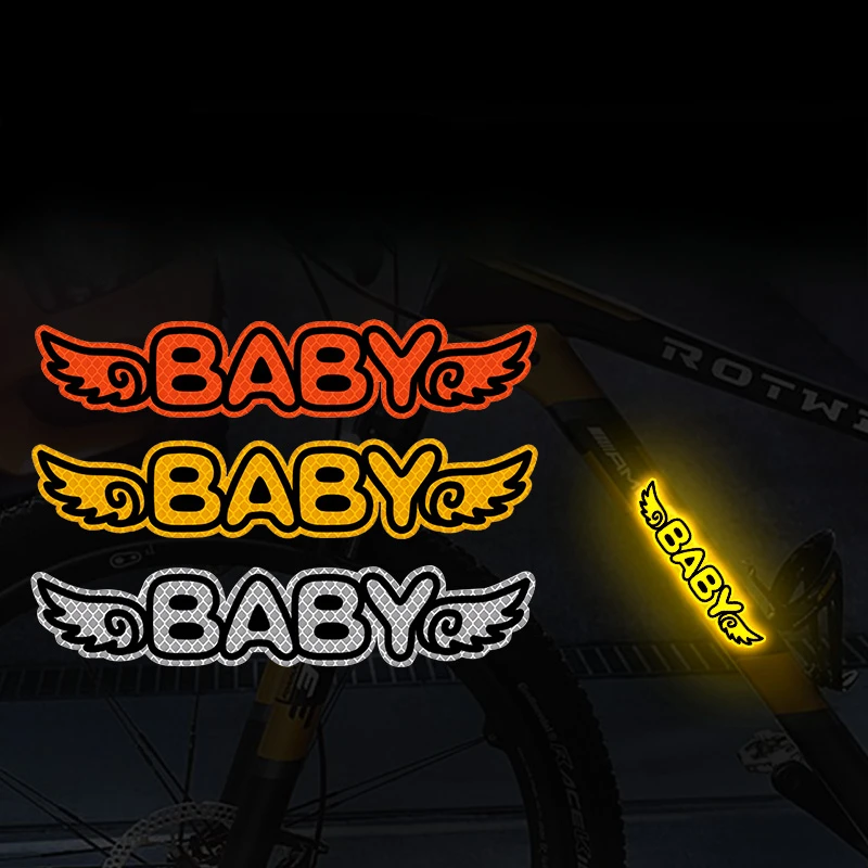 2PCS BABY Reflective Motorbike Stickers Waterproof for Road Bicycle Frame Night Warning Durable Vinyl Decals Bike Decoration
2PCS BABY Reflective Motorbike Stickers Waterproof for Road Bicycle Frame Night Warning Durable Vinyl Decals Bike Decoration