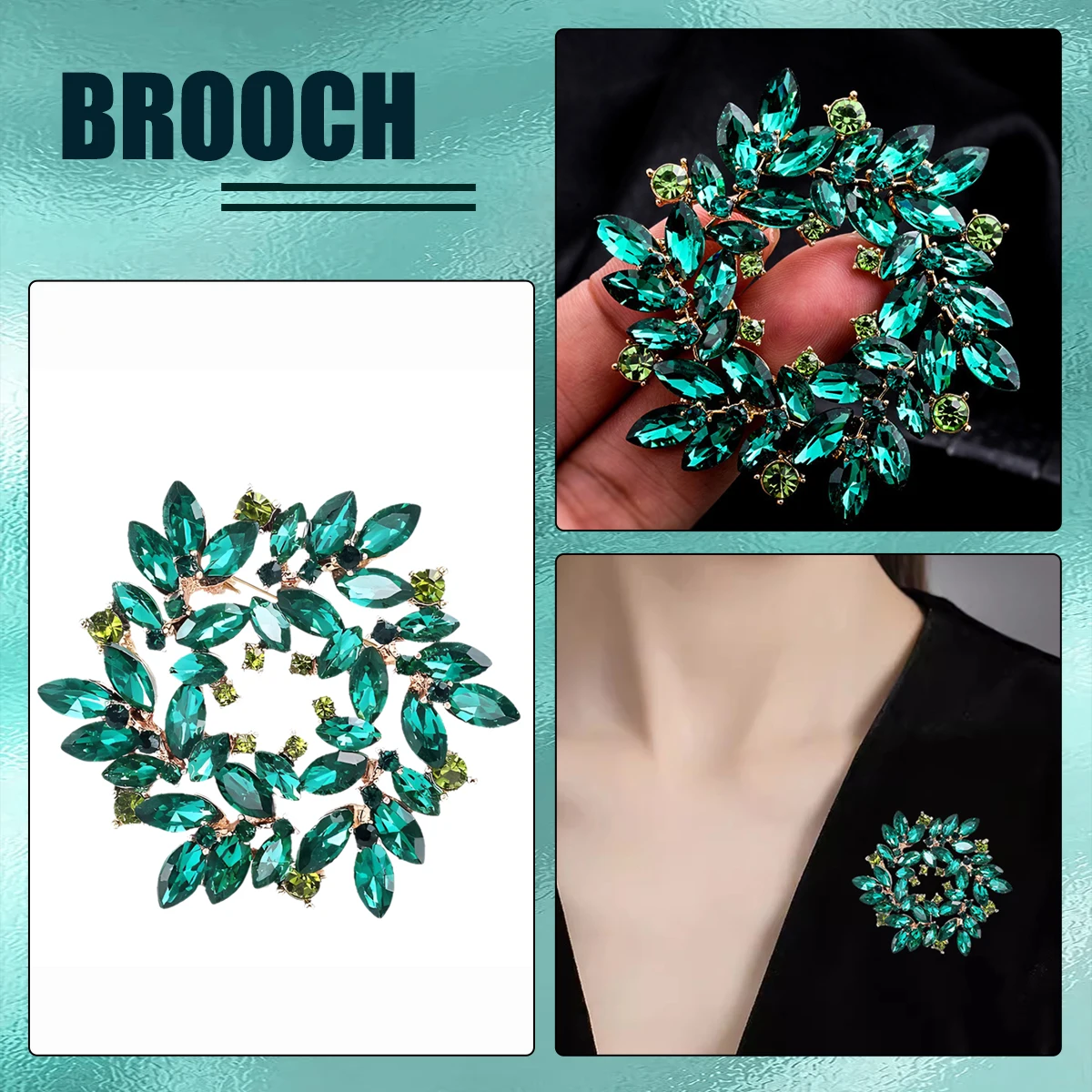 Retro Crystal Flower Wreath Brooch Women's New Style Chest Flower Niche Design Pin Suit Accessories
Retro Crystal Flower Wreath Brooch Women's New Style Chest Flower Niche Design Pin Suit Accessories