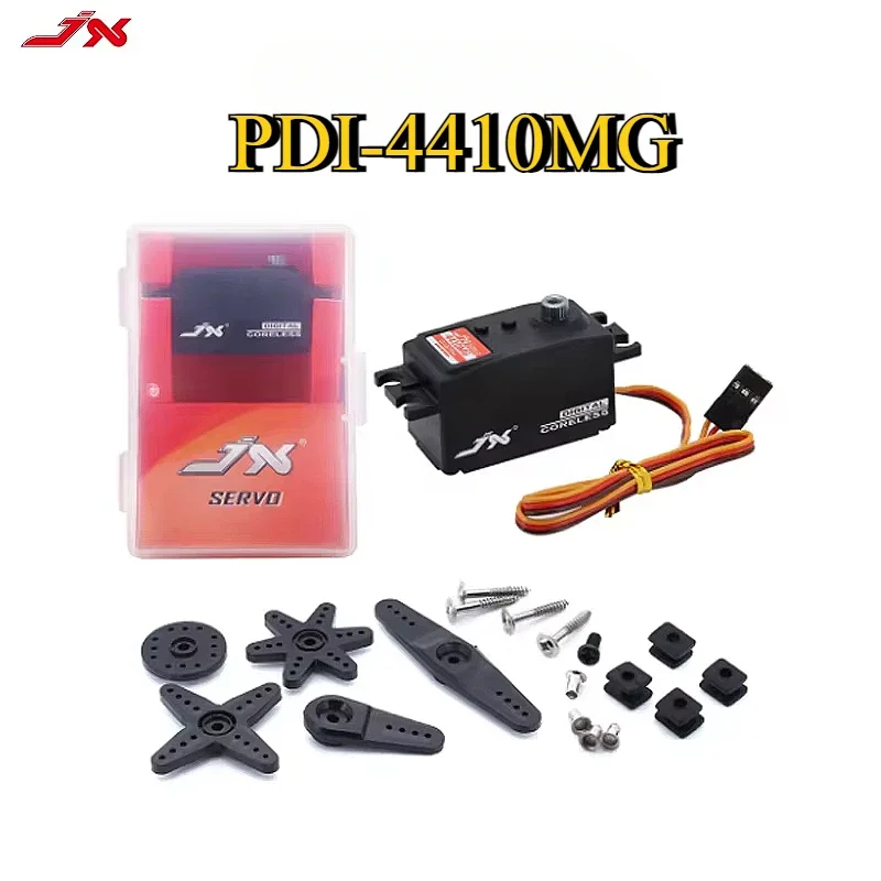 JX Servo PDI-4410MG 10Kg High Precision Metal Gear Low Profile Coreless Servo 120 Degree 1/8 1/10 RC Car Steering Digital Servo
JX Servo PDI-4410MG 10Kg High Precision Metal Gear Low Profile Coreless Servo 120 Degree 1/8 1/10 RC Car Steering Digital Servo