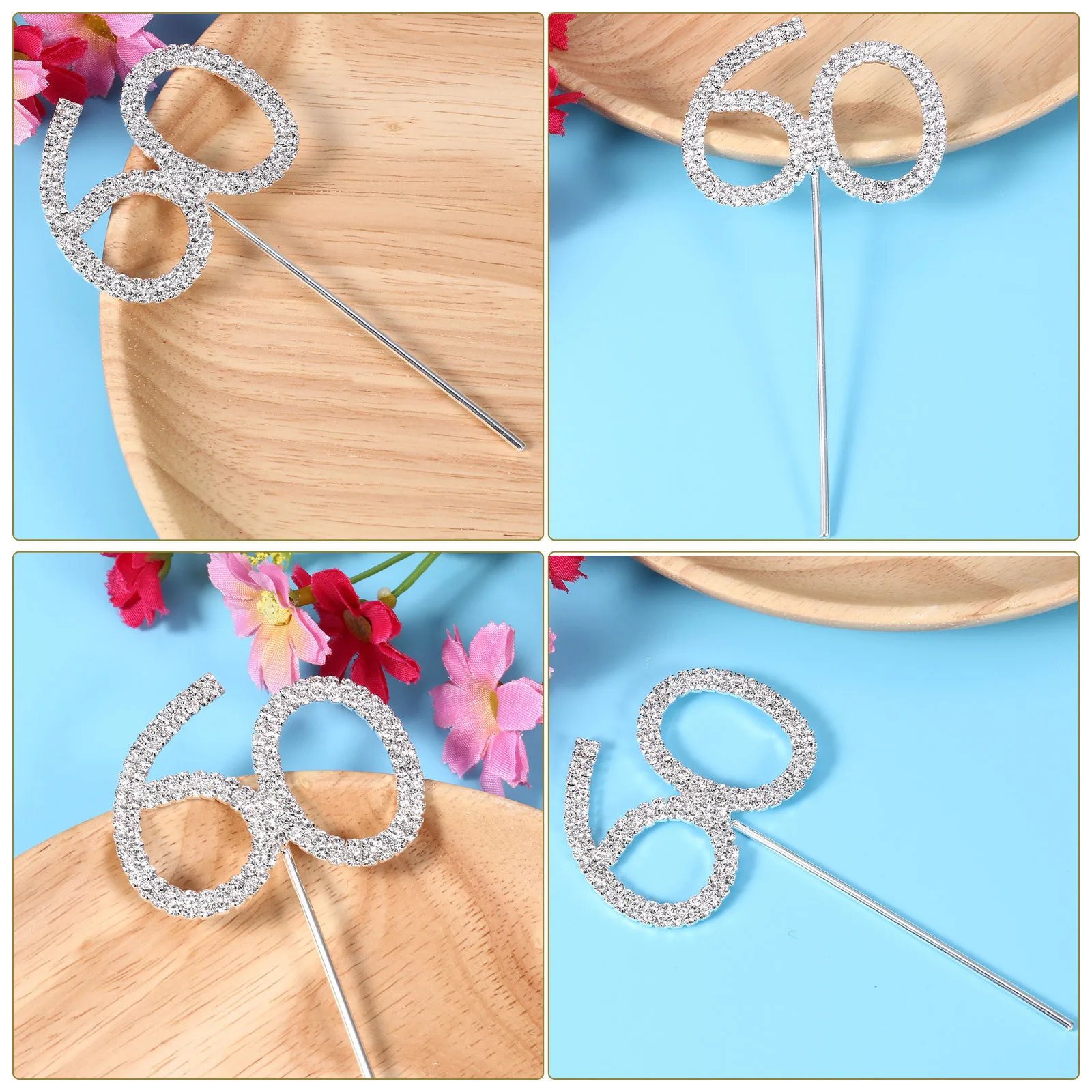 Silver Rhinestone Cake Topper 12cm Stunning Decoration for 60th Birthday Anniversary Party Banquet Heart Shape Insert 
Silver Rhinestone Cake Topper 12cm Stunning Decoration for 60th Birthday Anniversary Party Banquet Heart Shape Insert