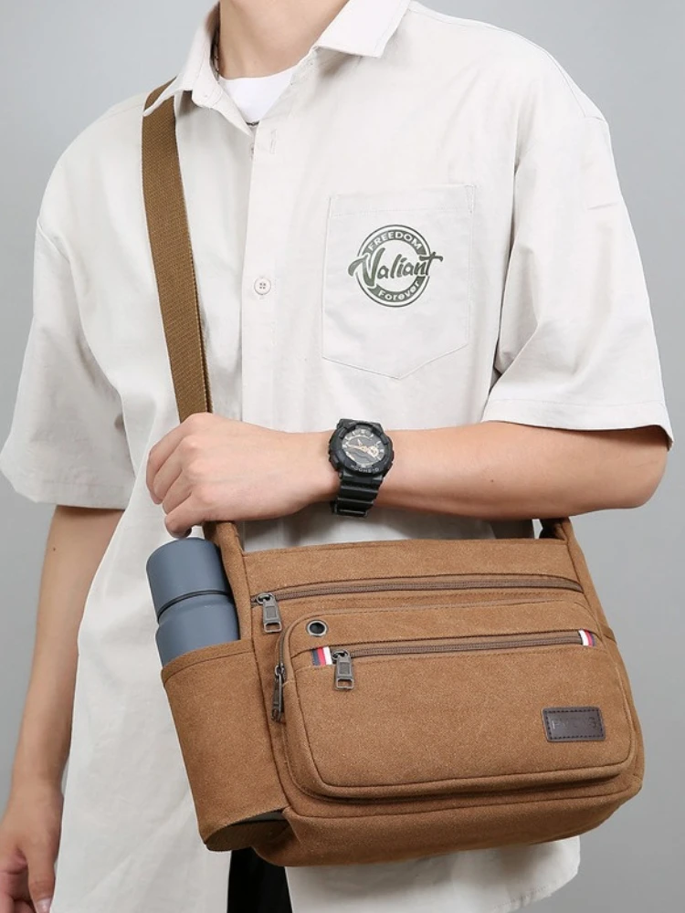 New Multi-layer Canvas Bag Large Capacity Crossbody Bag Leisure Travel Multi-functional Outing Storage Men's Shoulder Bag
New Multi-layer Canvas Bag Large Capacity Crossbody Bag Leisure Travel Multi-functional Outing Storage Men's Shoulder Bag