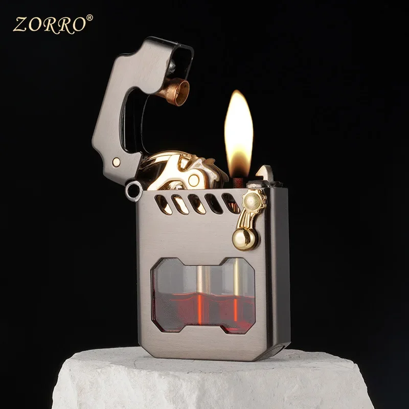 ZORRO творческая личность с открытым пламенем керосиновая зажигалка Mecha прозрачный склад эжектор зажигалка для сигарет мужской подарок
ZORRO творческая личность с открытым пламенем керосиновая зажигалка Mecha прозрачный склад эжектор зажигалка для сигарет мужской подарок
