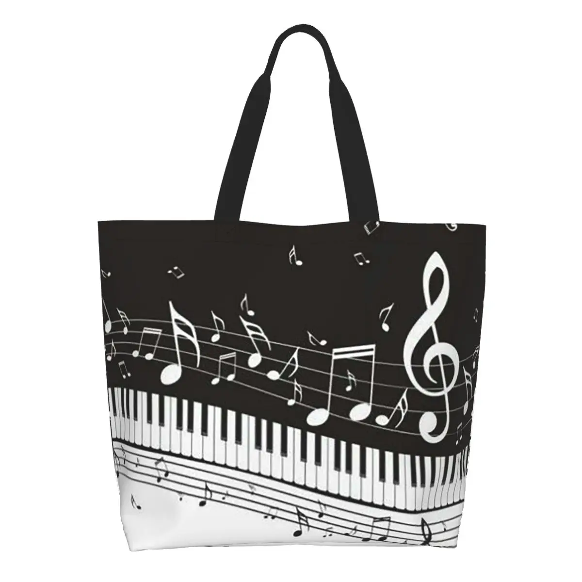 Golden Musical Notes Piano Keyboard Shopping Tote Bag Canvas Large Capacity Shoulder Bags Shopper Grocery Handbag for Women
Golden Musical Notes Piano Keyboard Shopping Tote Bag Canvas Large Capacity Shoulder Bags Shopper Grocery Handbag for Women