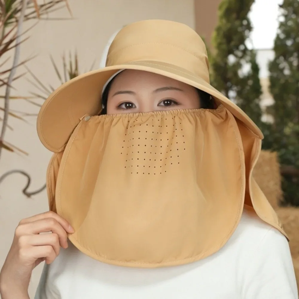 Portable Face Cover Shawl Mask Hat Wide Brim Solid Color Sunshade Shawl Cap Lightweight Breathable Picking Tea Hat Summer
Portable Face Cover Shawl Mask Hat Wide Brim Solid Color Sunshade Shawl Cap Lightweight Breathable Picking Tea Hat Summer